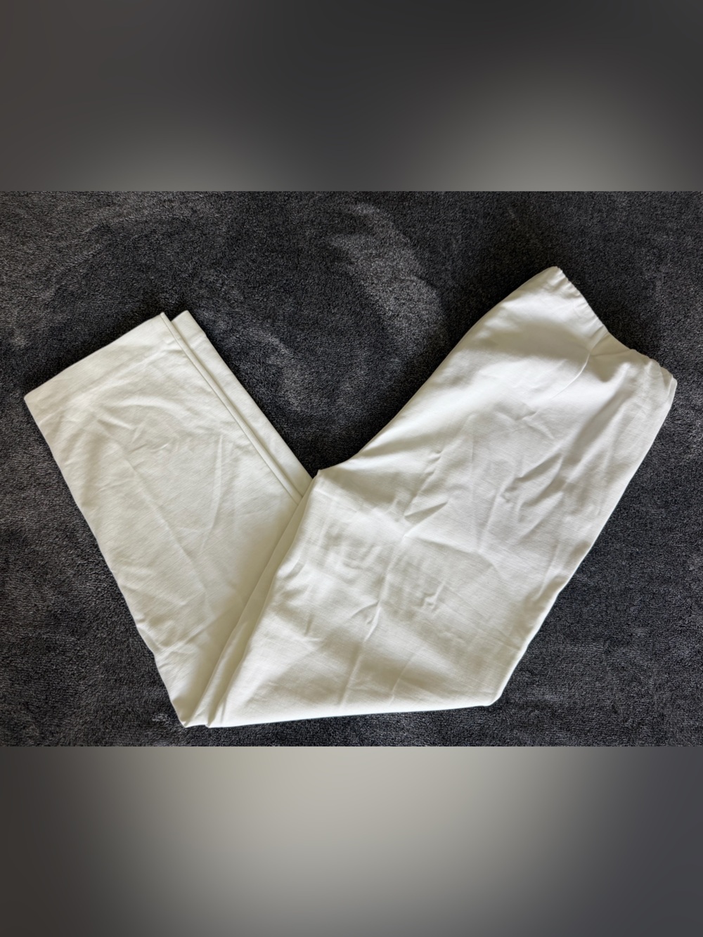 J. Jill Women's Essential Cotton Stretch White Pants, Pull On, Pockets, Size 16